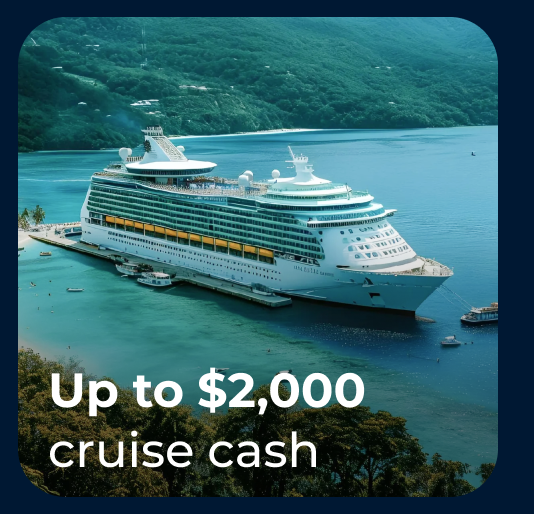 Up to $2000 cruise cash