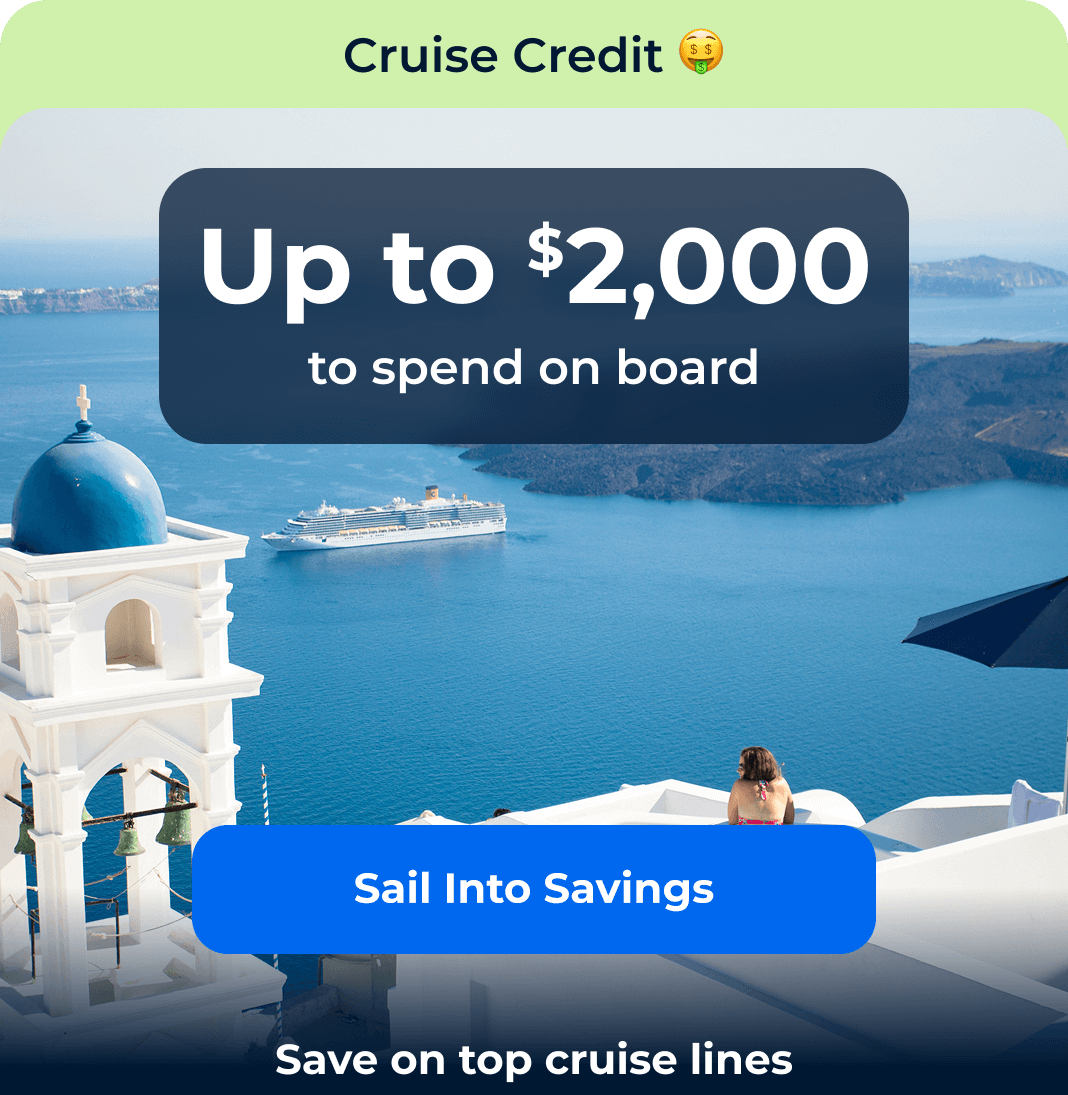 Up to $2000 credit to spend onboard