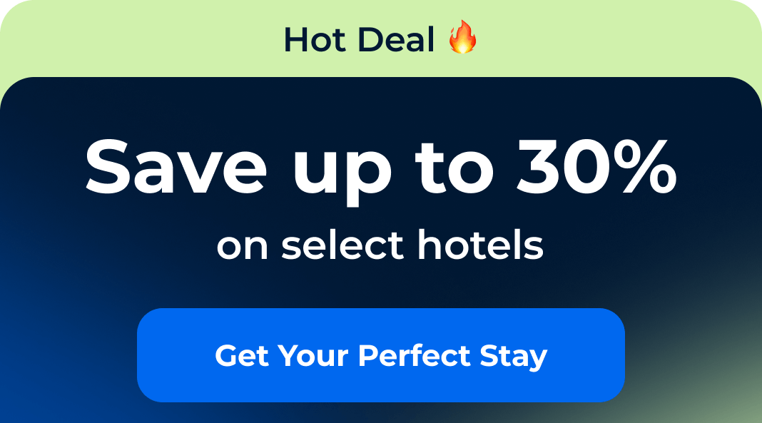 Up to 30% off select hotels