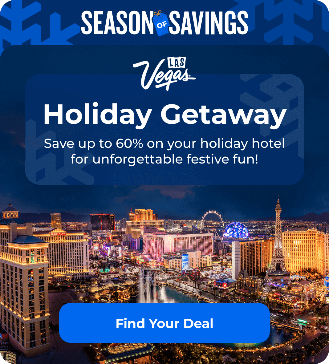 Save up to 60% on your holiday hotel in Las Vegas.