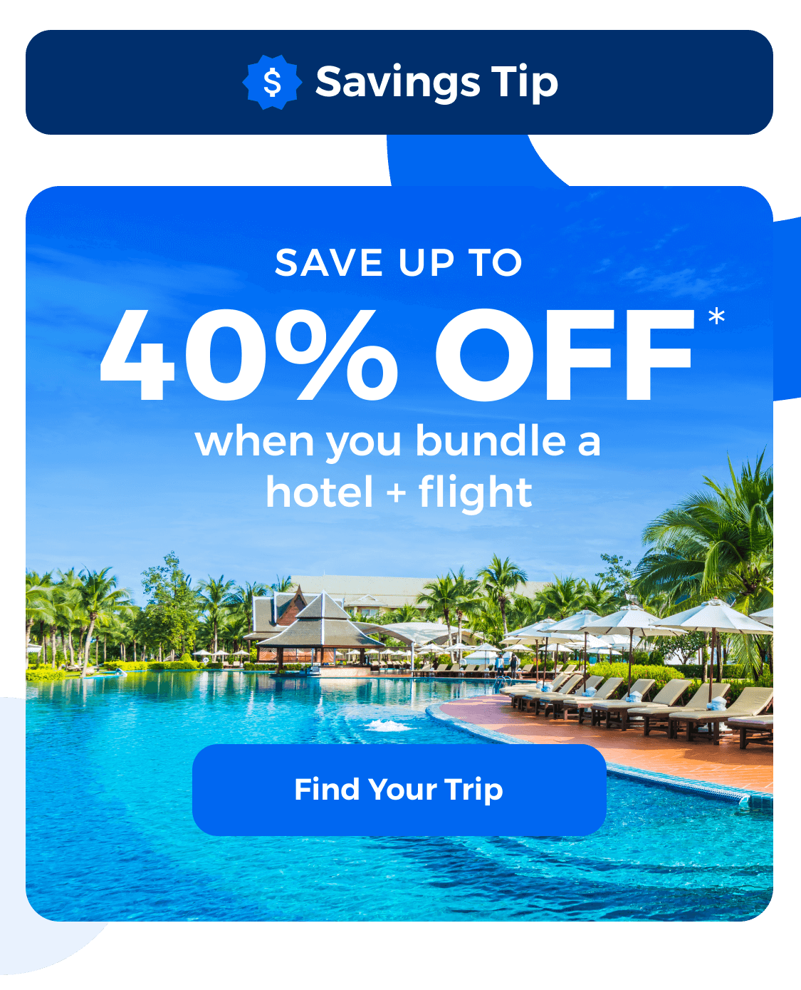 Today's Tip: Save up to 40% off - Priceline