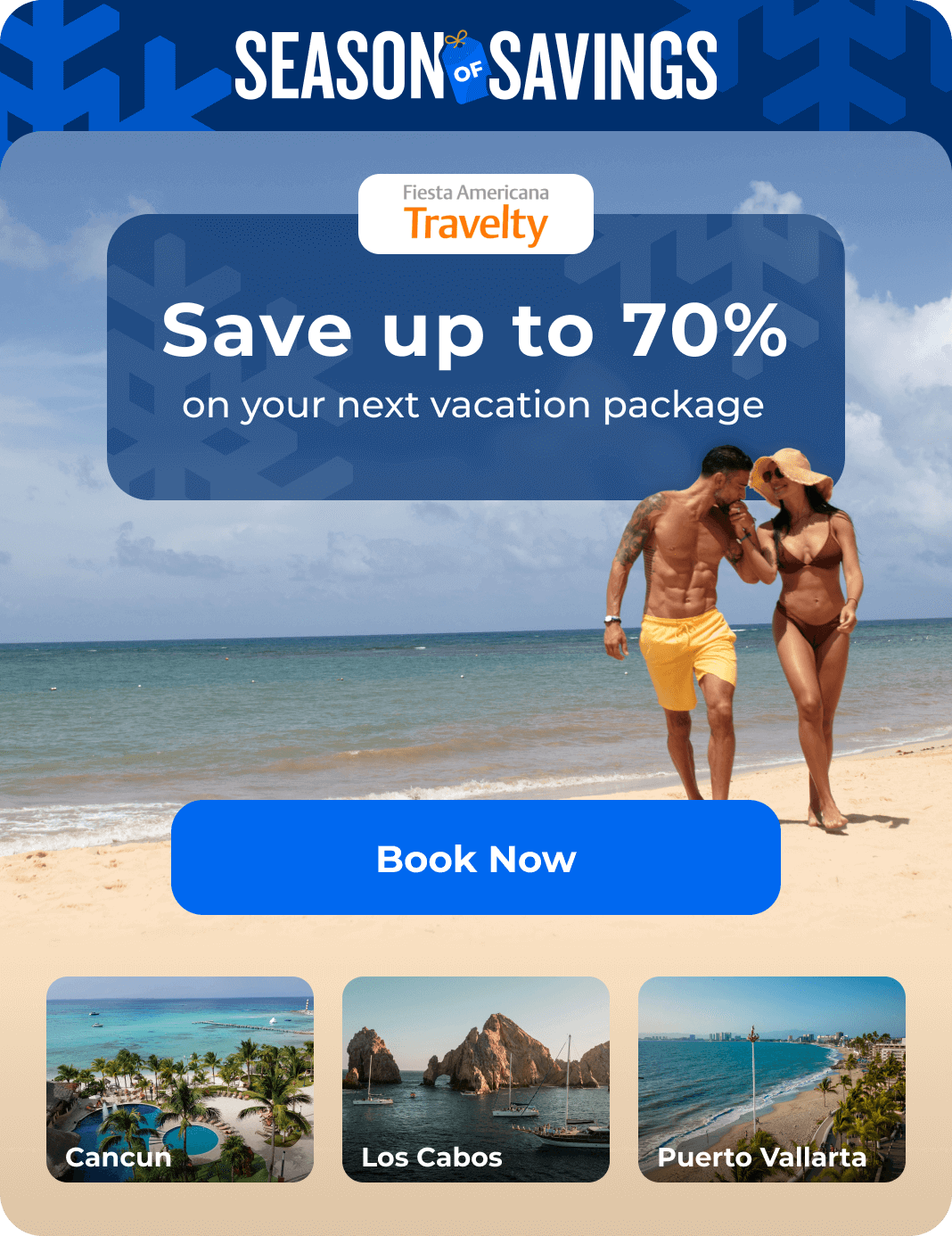 Save up to 70% on your next vacation package