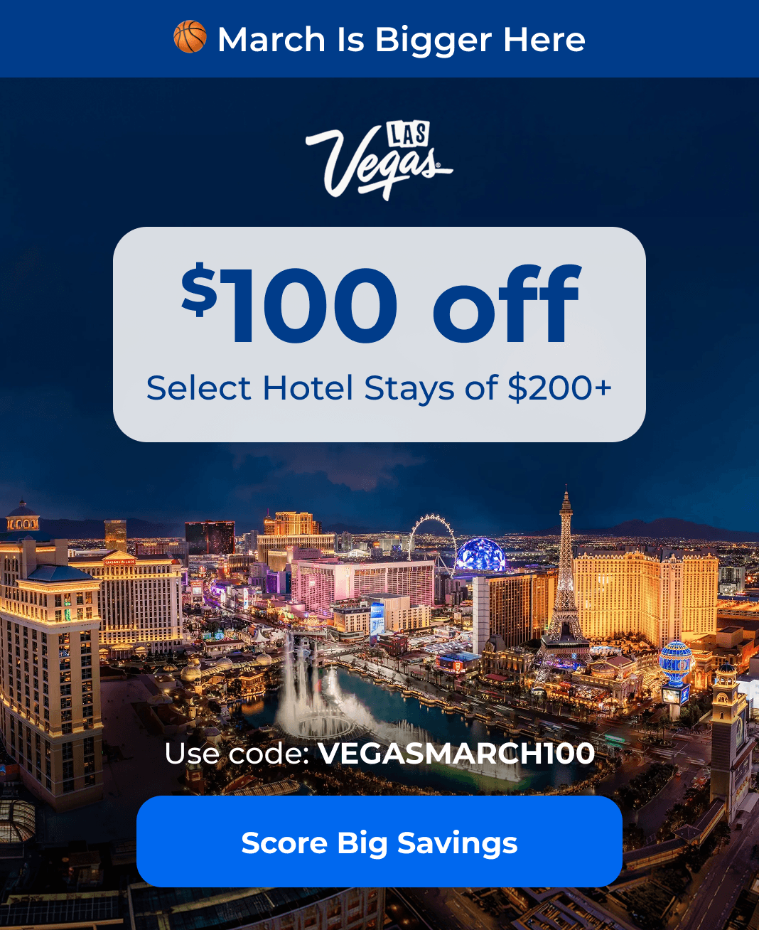 $100 off select hotel stays $200+