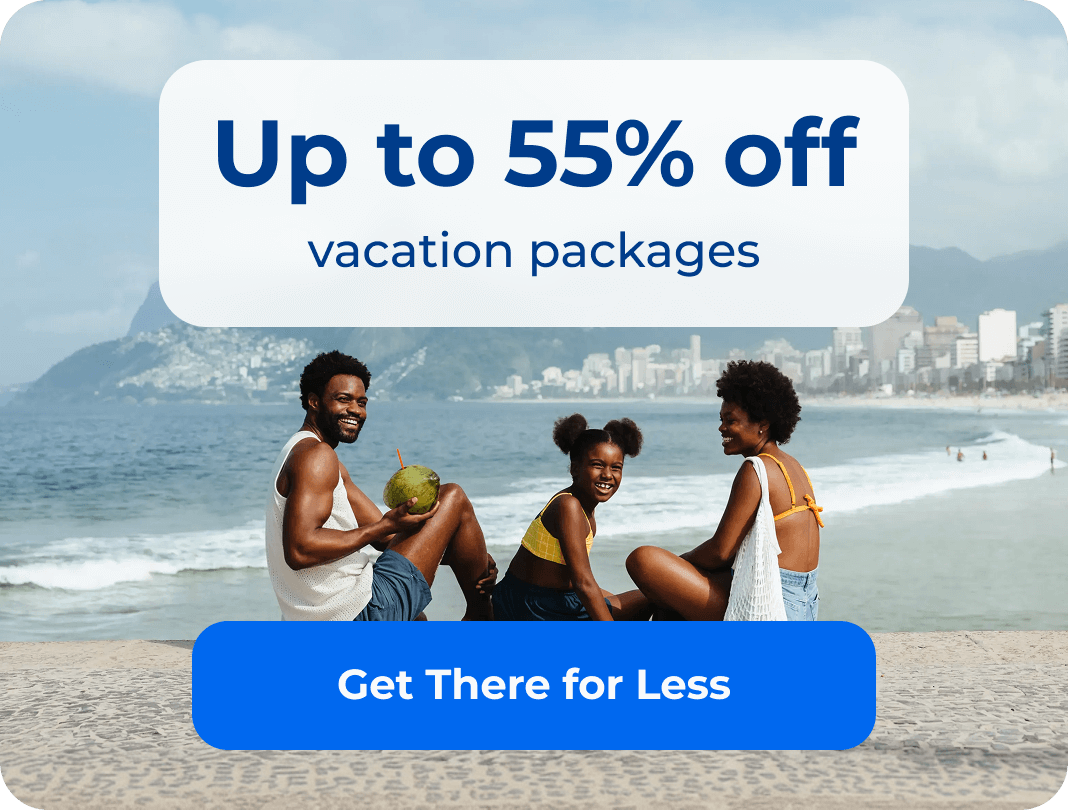 Up to 55% off vacation packages