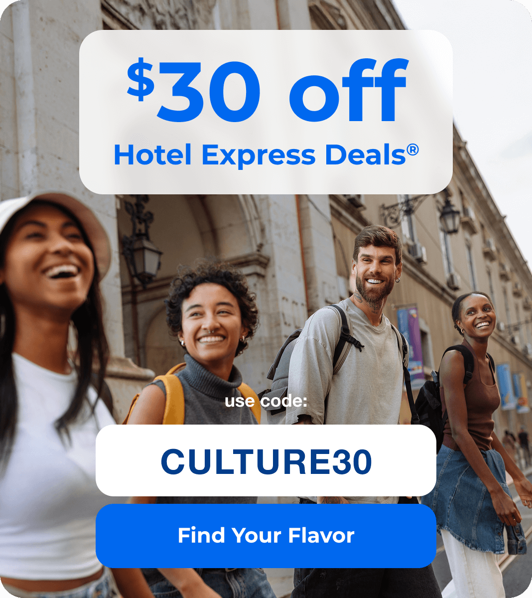 Take an extra $30 off Hotel Express Deals