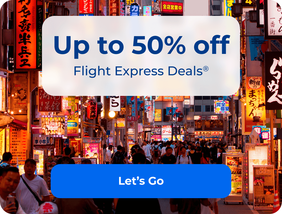 Save up to 50% off flight Express Deals