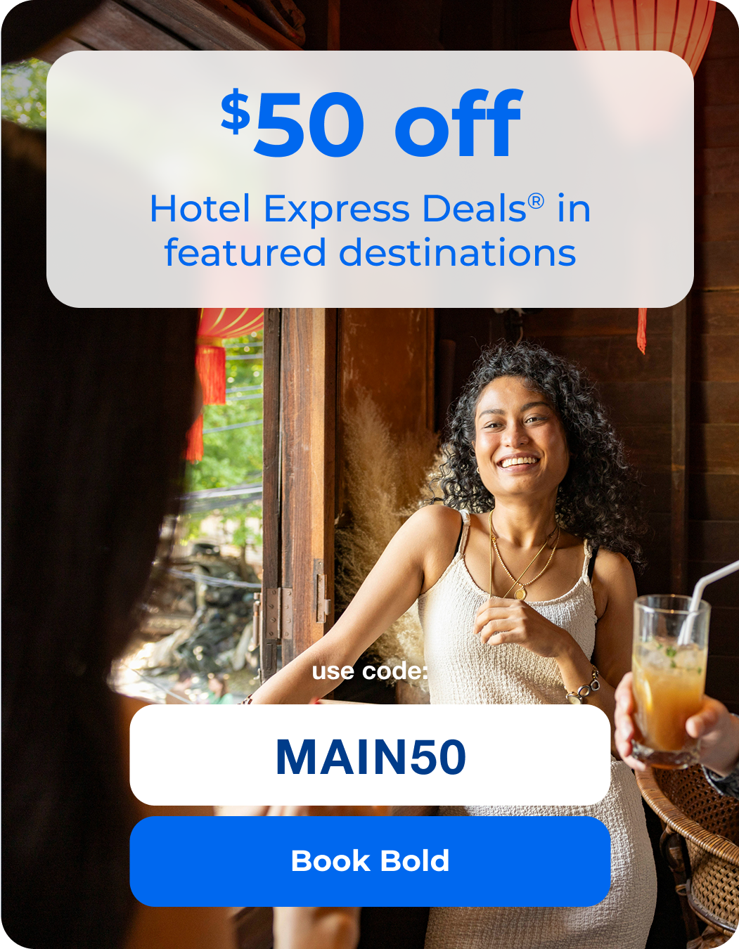 Take $50 off Hotel Express Deals