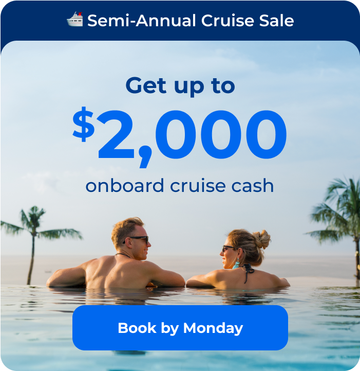 Get up to $2,000 onboard cruise cash