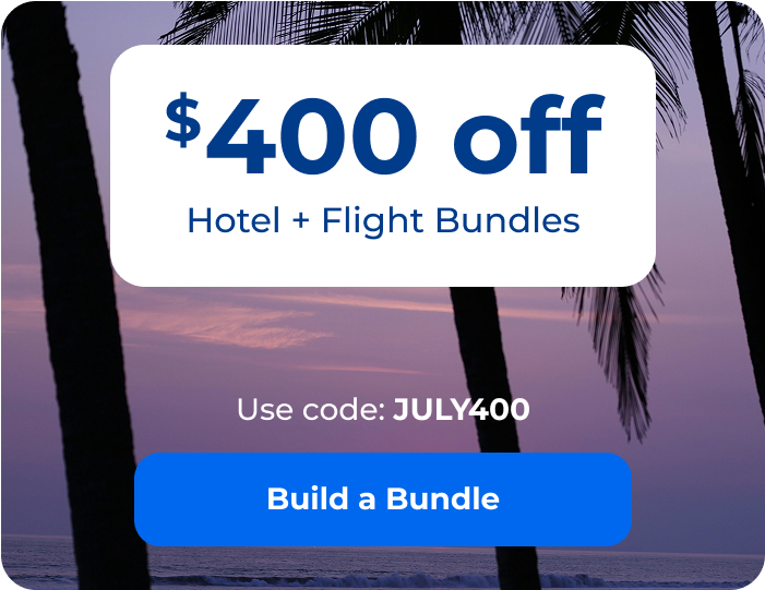 Save up to $400 when you bundle hotel + flight