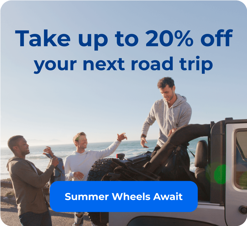 Take up to 20% off your next road trip