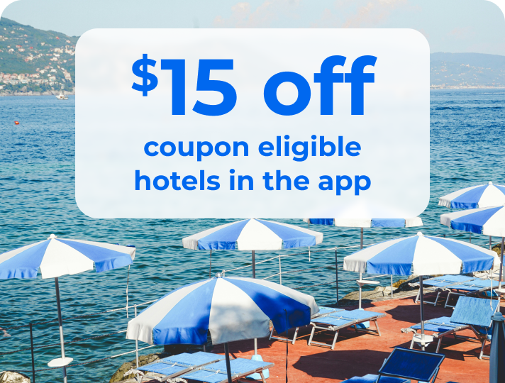 $15 off hotels in the app