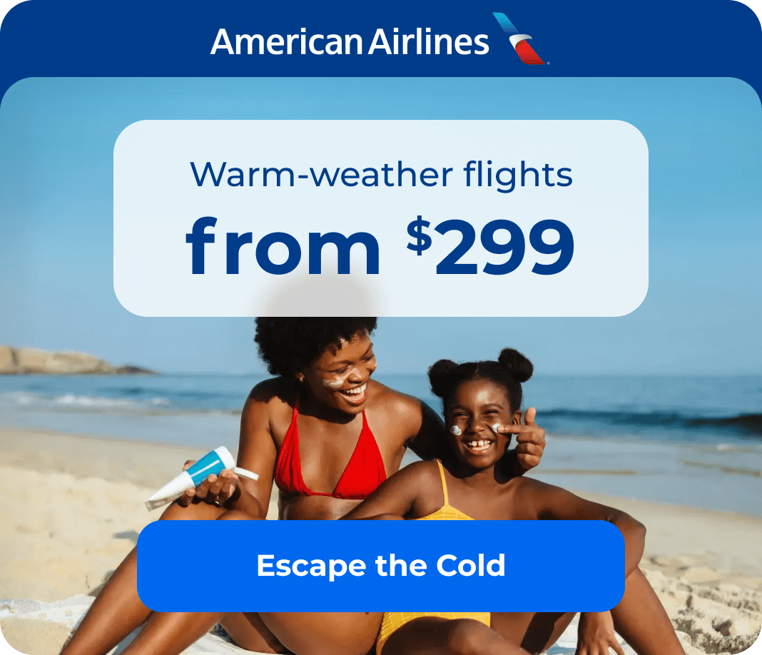 Warm-weather flights from $299