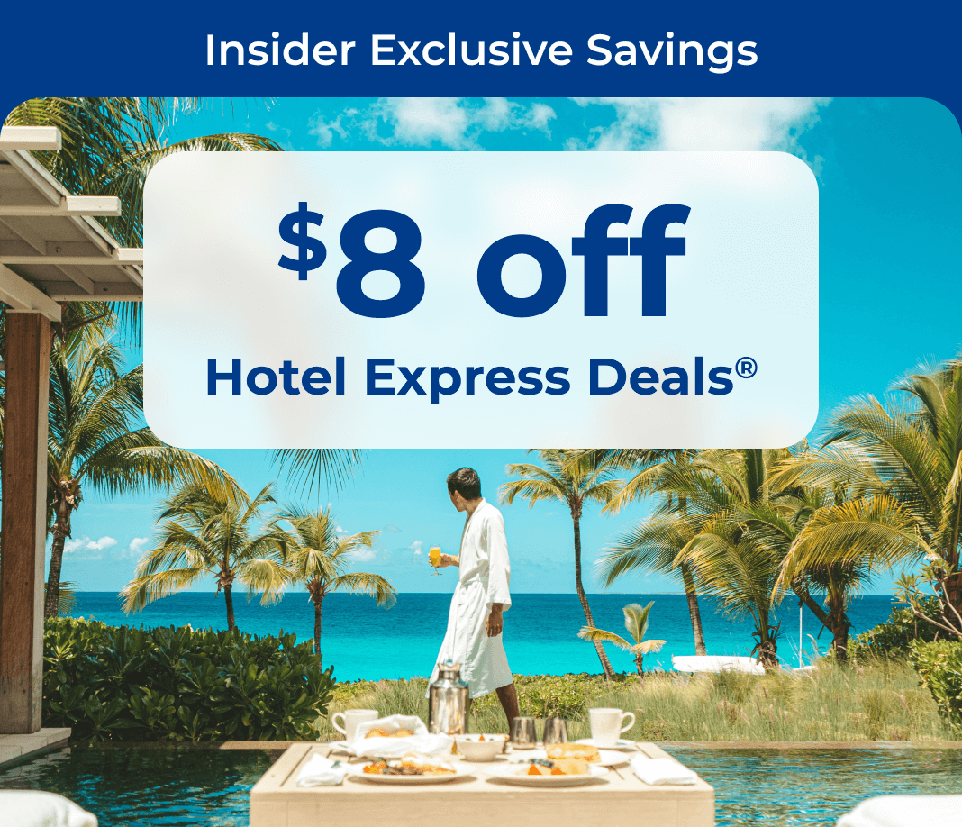 Save $8 on hotel Express Deals