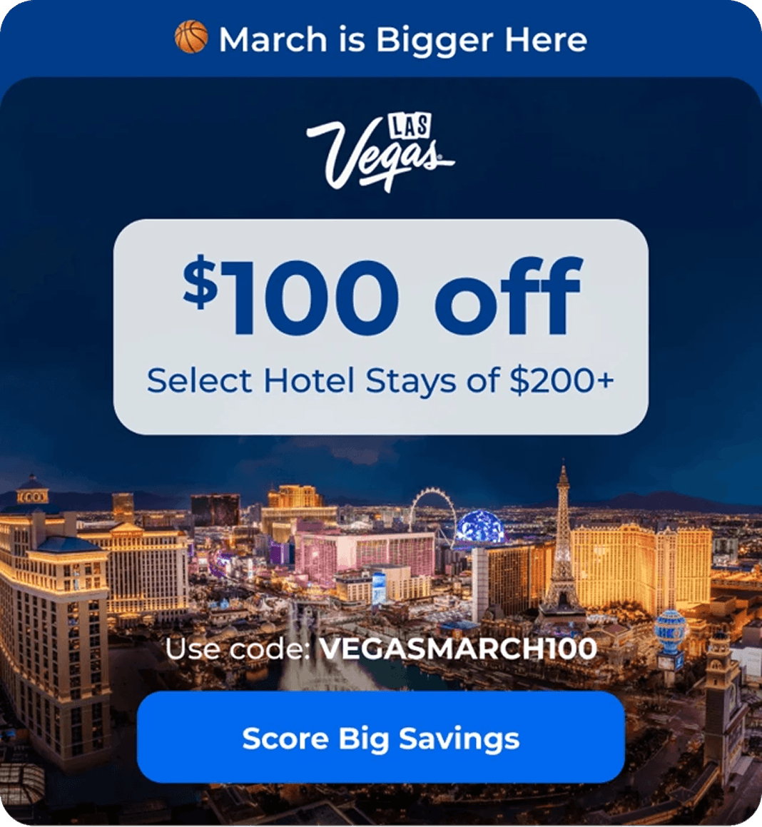 $100 off select hotel stays $200+