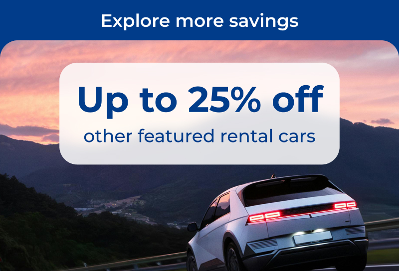 Up to 25% off other featured rental cars