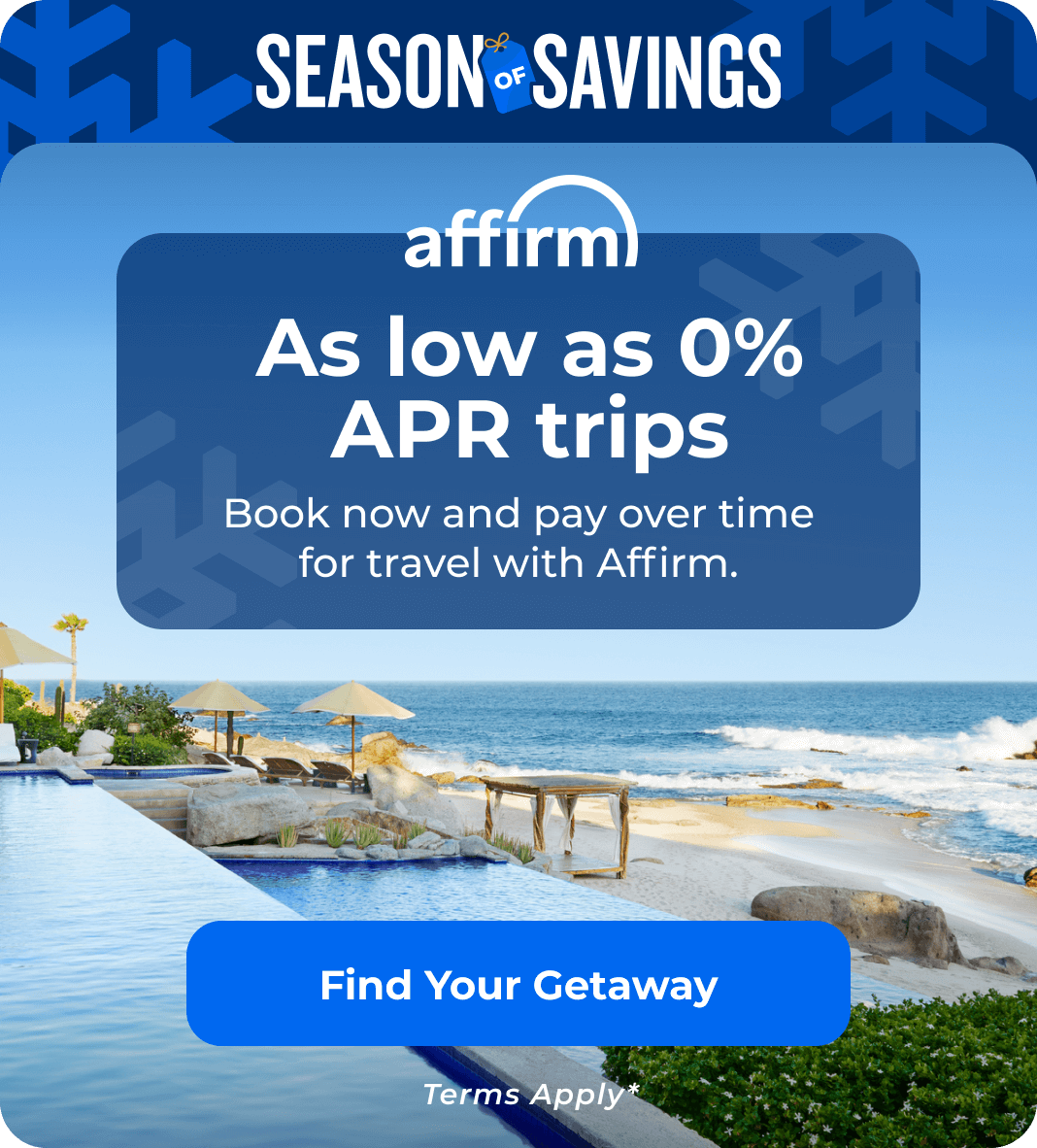 Book now and pay over time for travel with Affirm