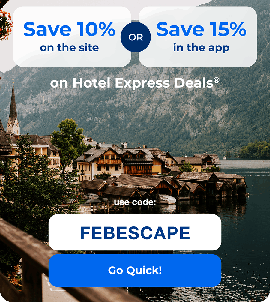 Save 15% off Hotel Express Deals