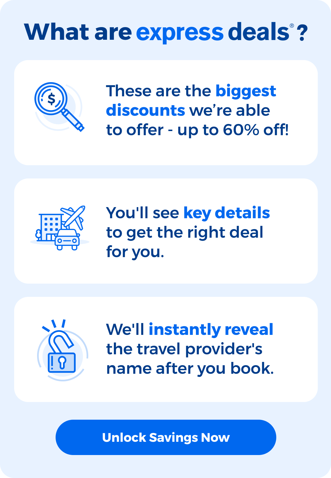 Express Deals are already up to 60% off!